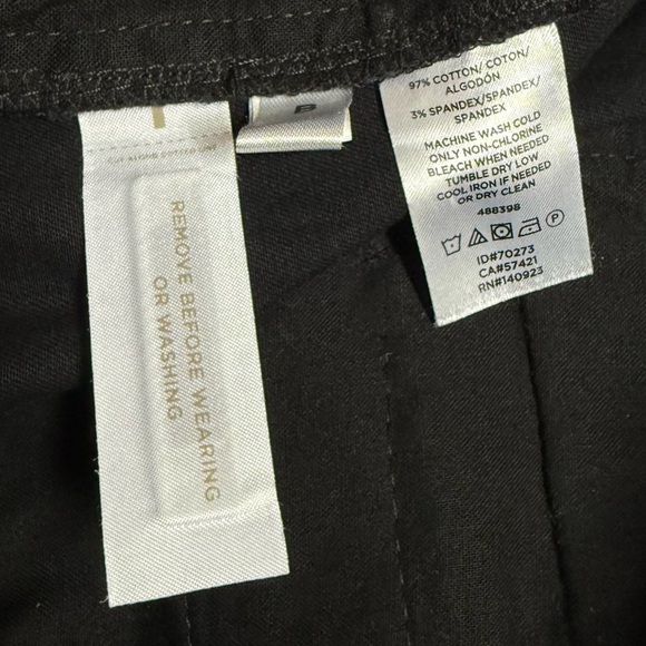 Loft The Riviera Black Twill Shorts Size 10 - Picture 5 of 8